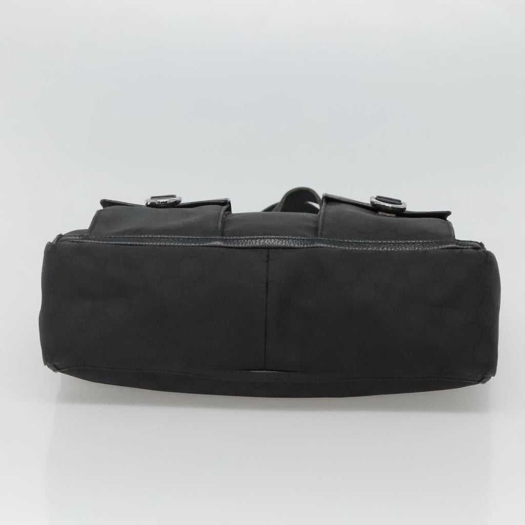Gucci Abbey Pocket Tote Gg Canvas Black Canvas Tote Bag Bag (Pre-Owned)
