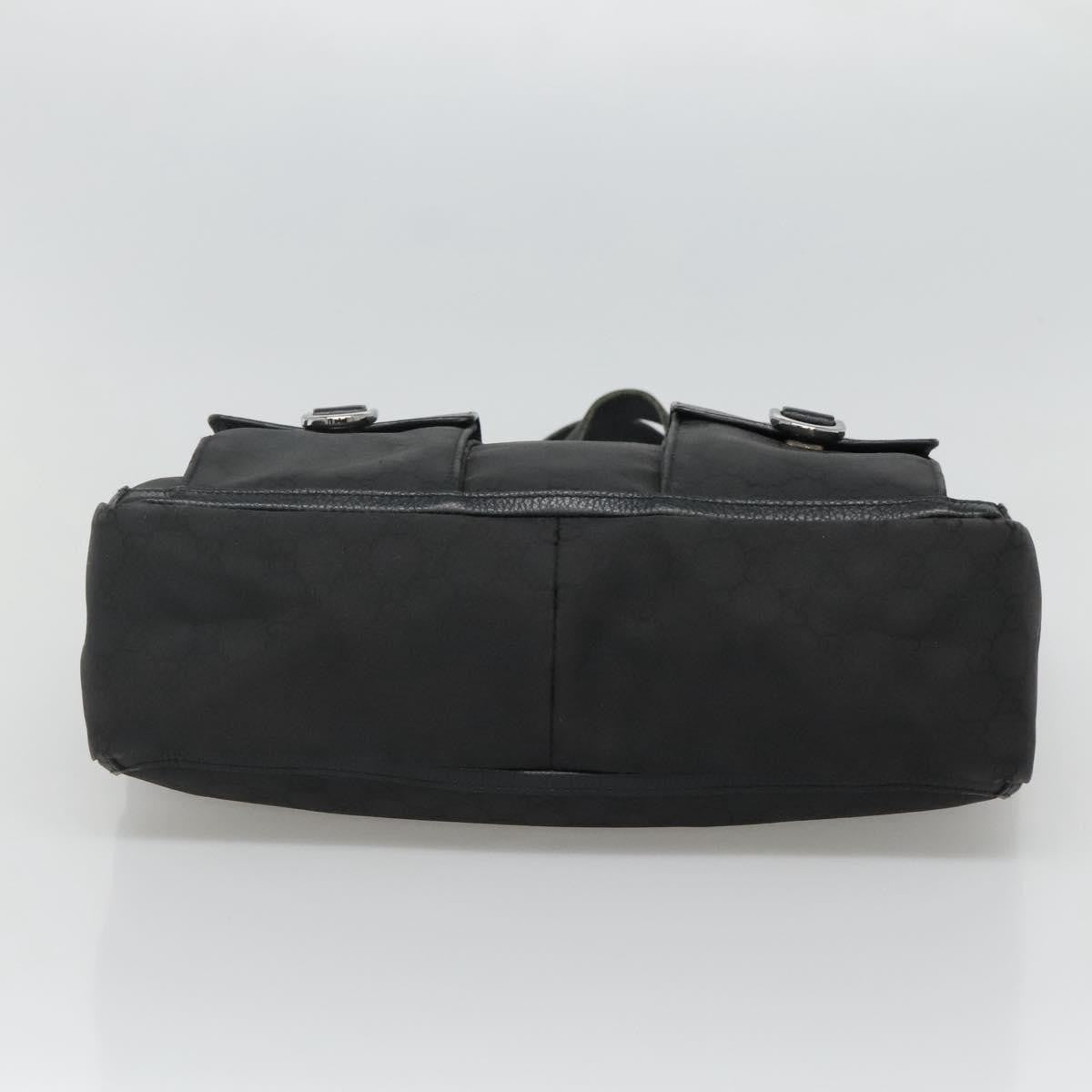 Gucci Abbey Pocket Tote Gg Canvas Black Canvas Tote Bag Bag (Pre-Owned)