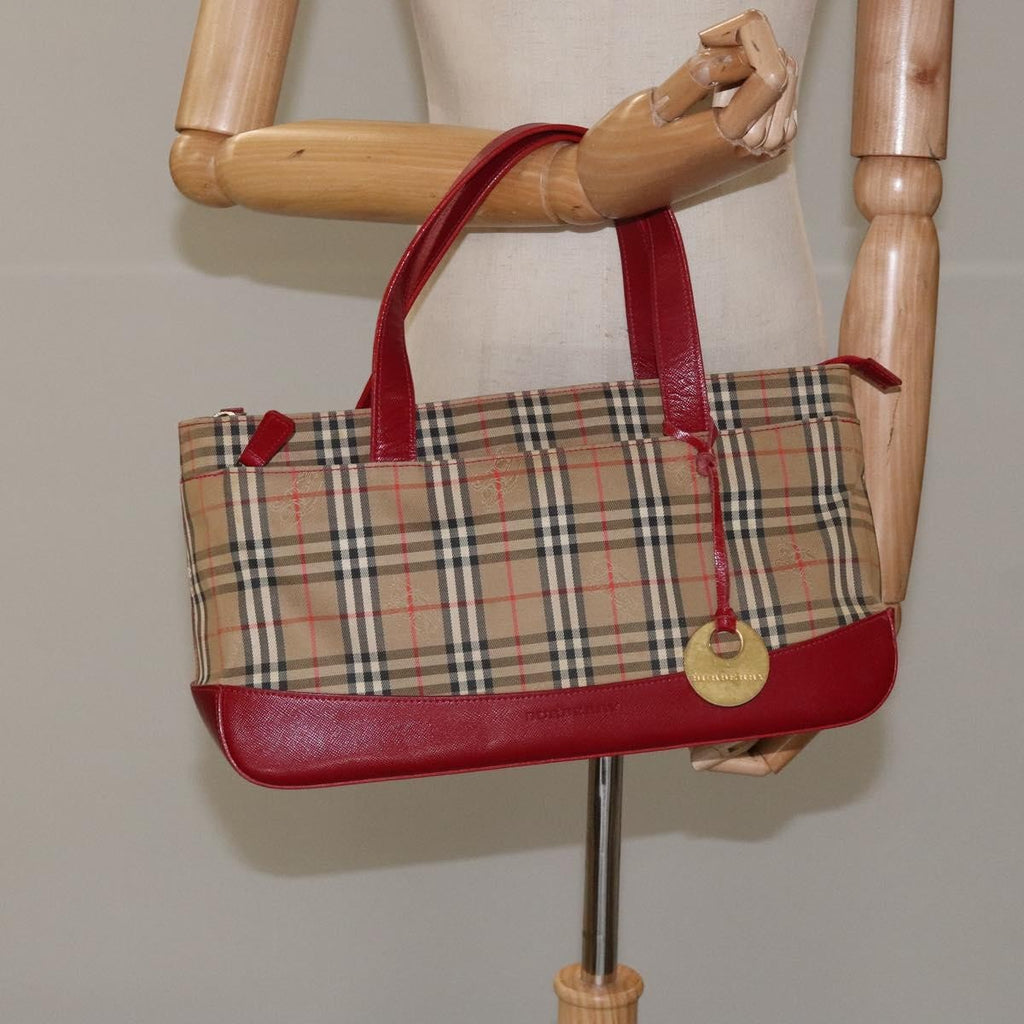 Burberry Nova Check Handbag Nova Check Canvas And Leather Beige Canvas Handbag