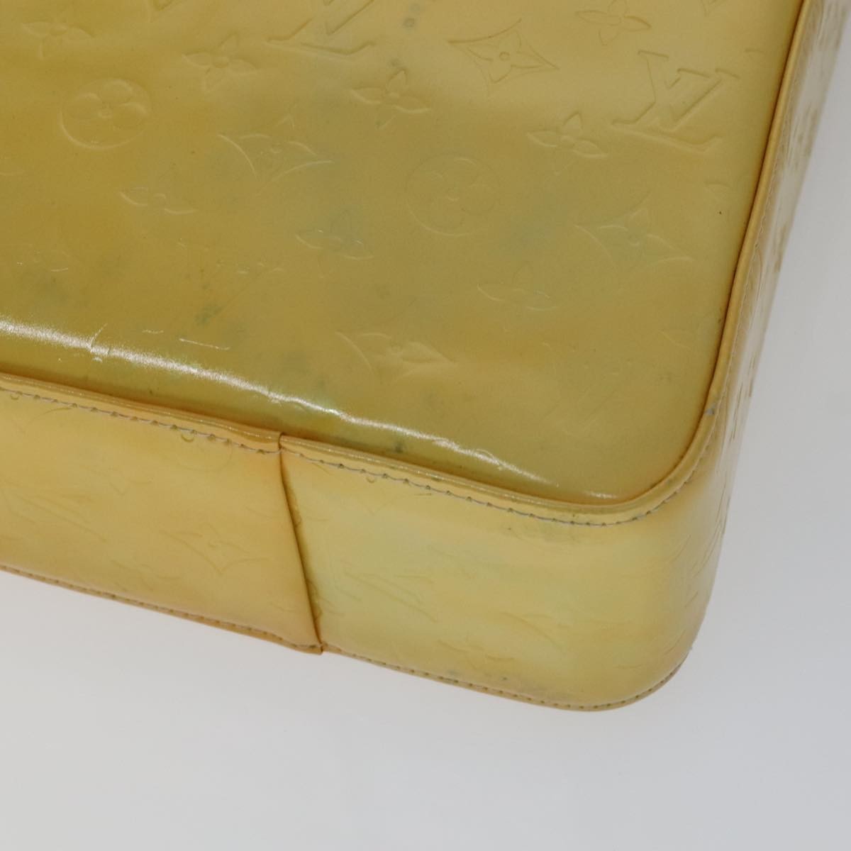 Louis Vuitton Columbus Handbag Monogram Vernis Yellow Patent_Leather Bag