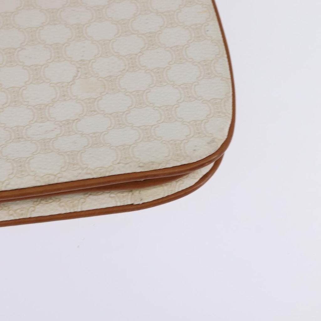 Celine Macadam Shoulder Bag Pvc Leather White Canvas Bag
