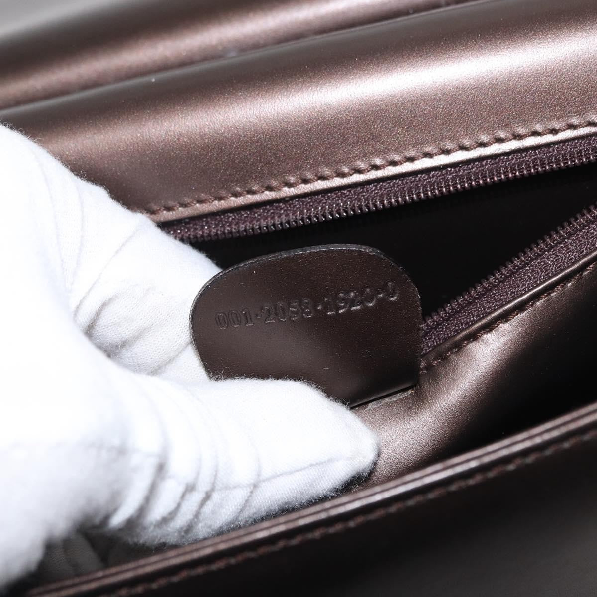 Gucci Vintage Shoulder Bag Leather Brown Leather Shoulder Bag Bag (Pre-Owned)