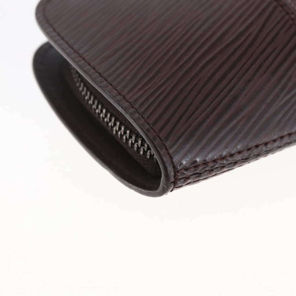 Louis Vuitton Demi Lune Coin Purse Epi Leather Brown Leather Wallets Accessory