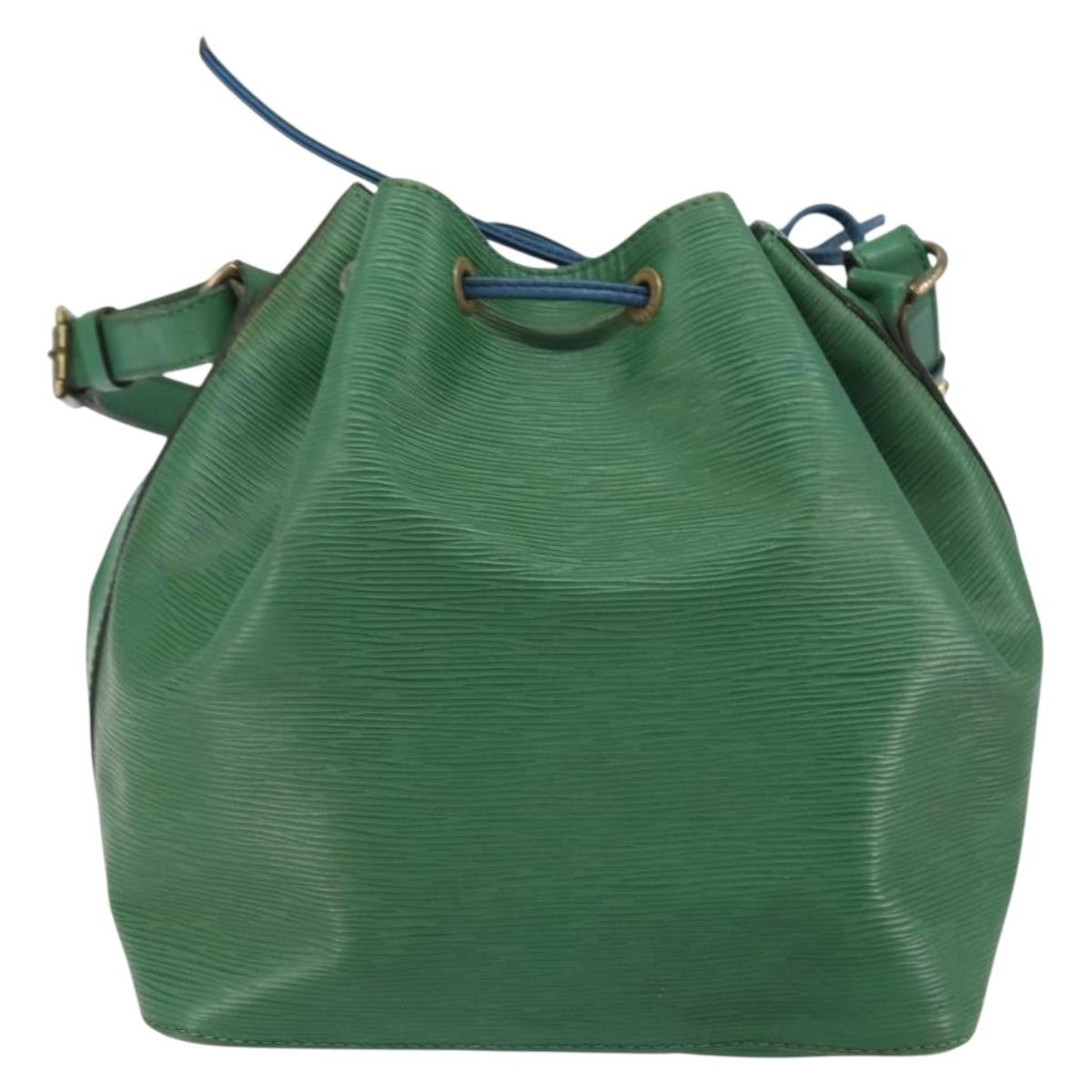 Louis Vuitton Petit Noe Handbag Epi Leather Green Leather Shoulder Bag