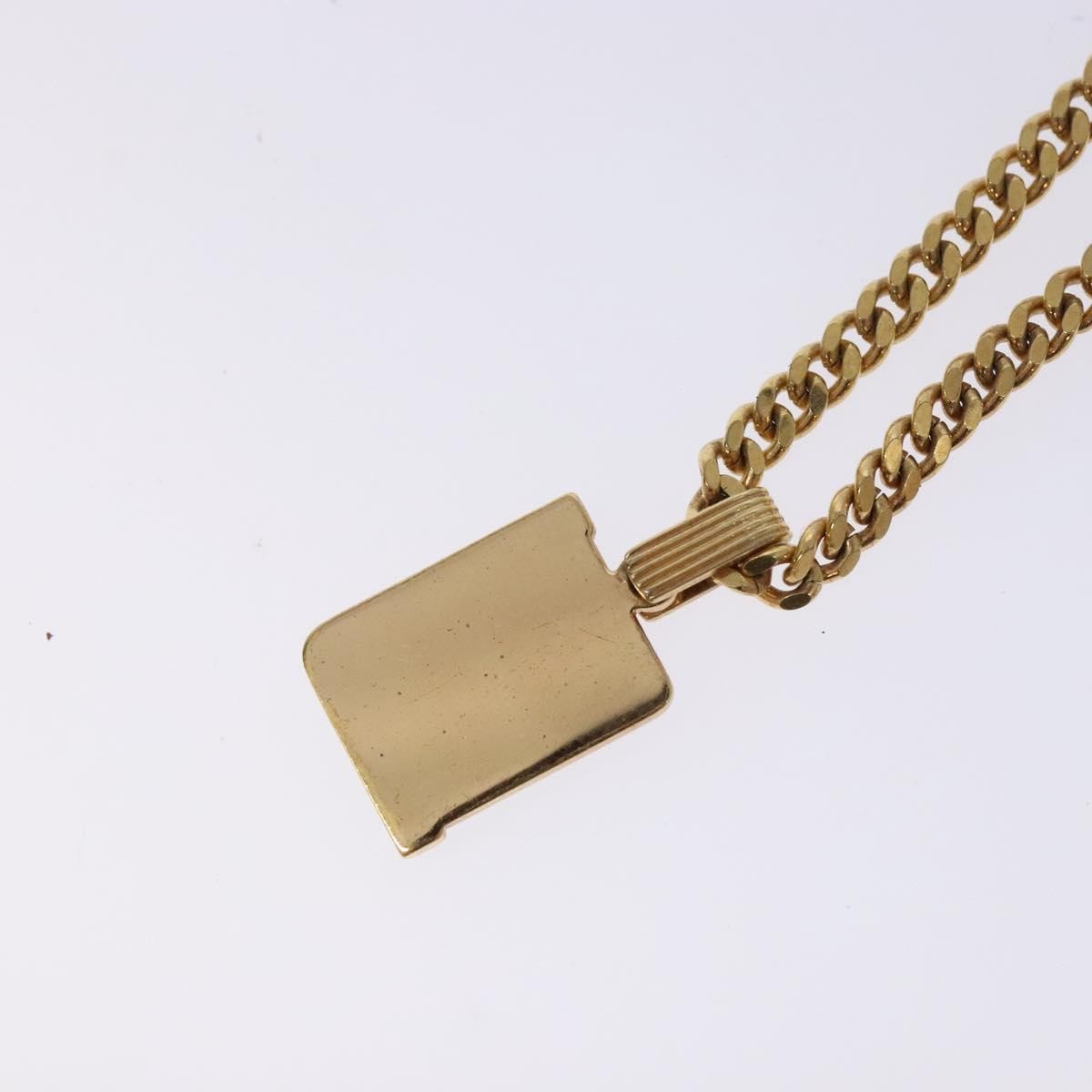 Christian Dior Cd Pendant Necklace Gold-Plated Gold Metal Jewelry (Pre-Owned)