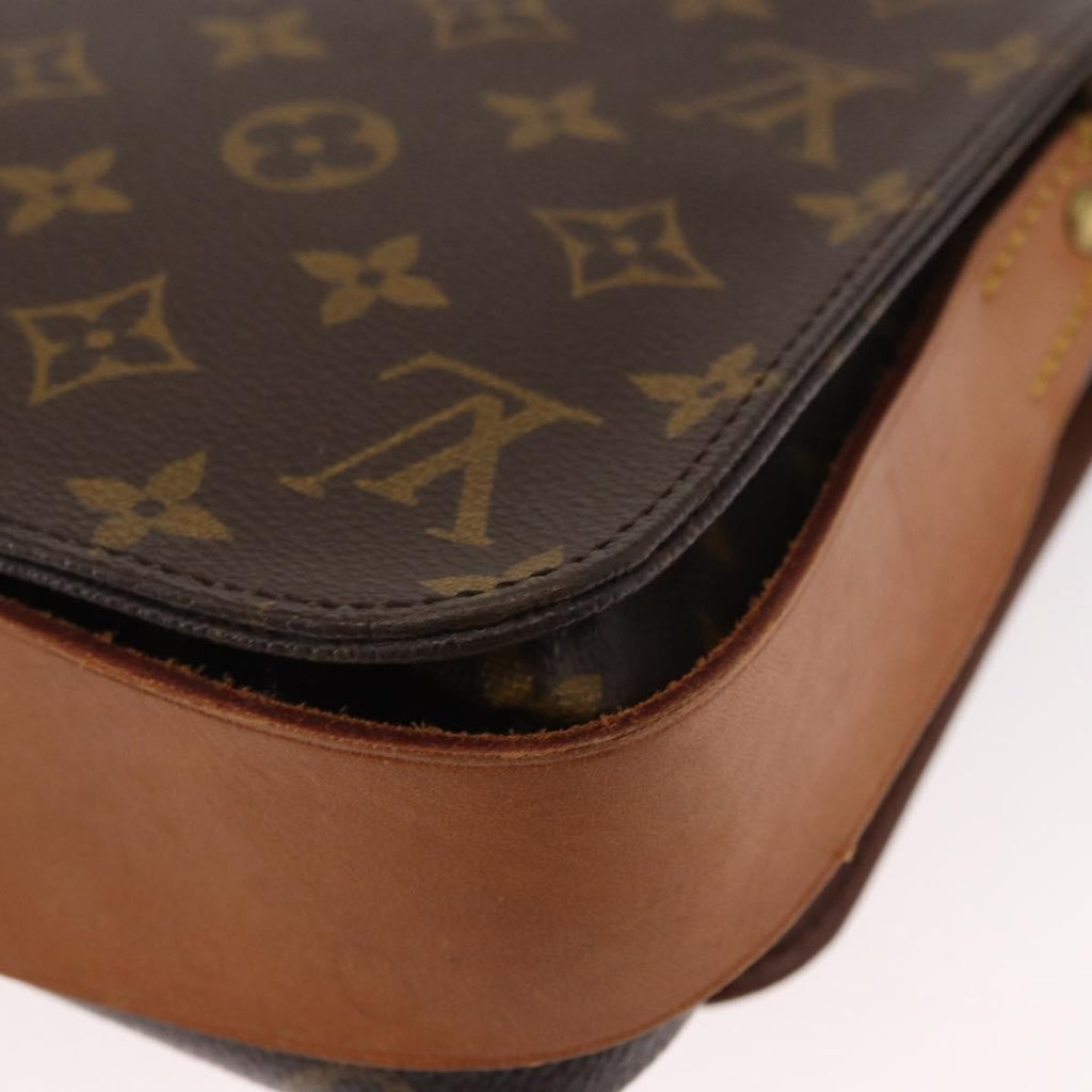 Louis Vuitton Cartouchiere Handbag Monogram Canvas Brown Canvas Shoulder Bag