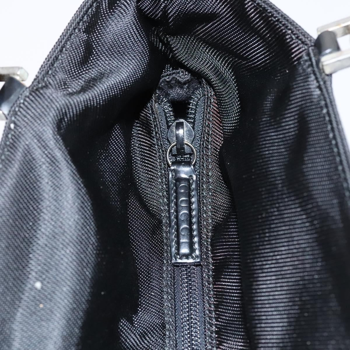 Gucci Vintage Bamboo Handle Bag Nylon Black Nylon Tote Bag Bag (Pre-Owned)