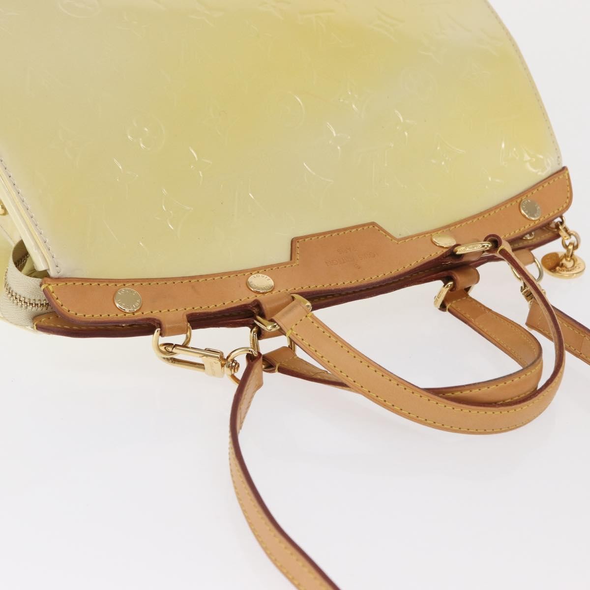 Louis Vuitton Brea Handbag Monogram Vernis Beige Patent_Leather Handbag
