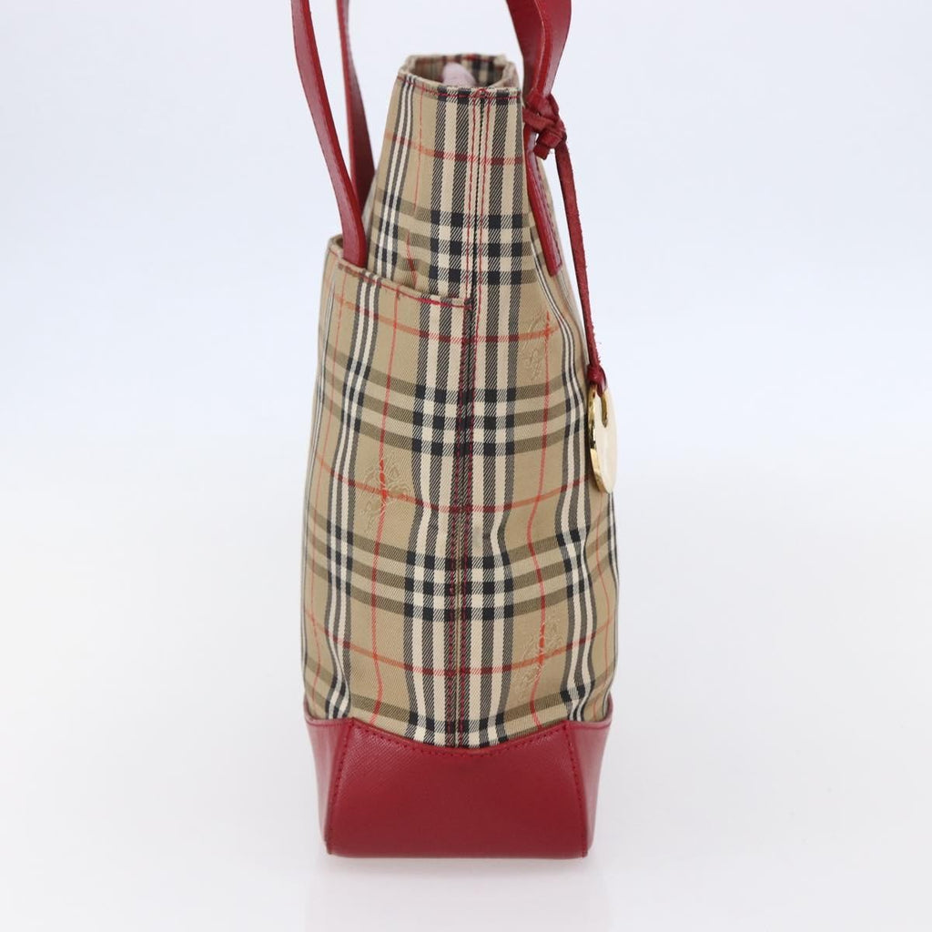 Burberry Nova Check Tote Canvas Check Pattern Beige Canvas Tote Bag