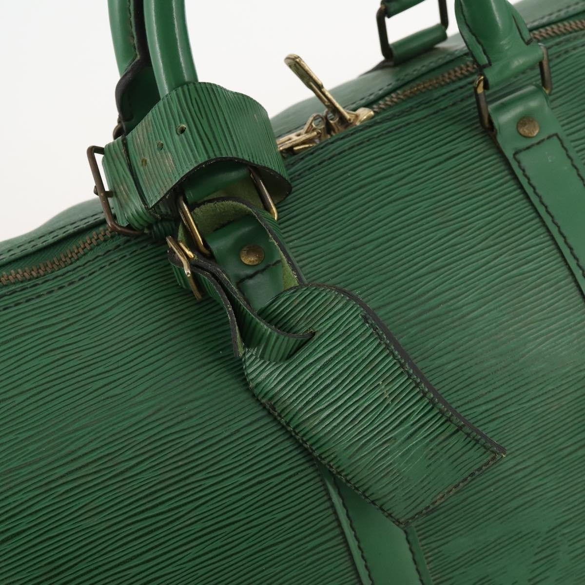 Louis Vuitton Keepall Bag Epi Leather Green Leather Travel Bag