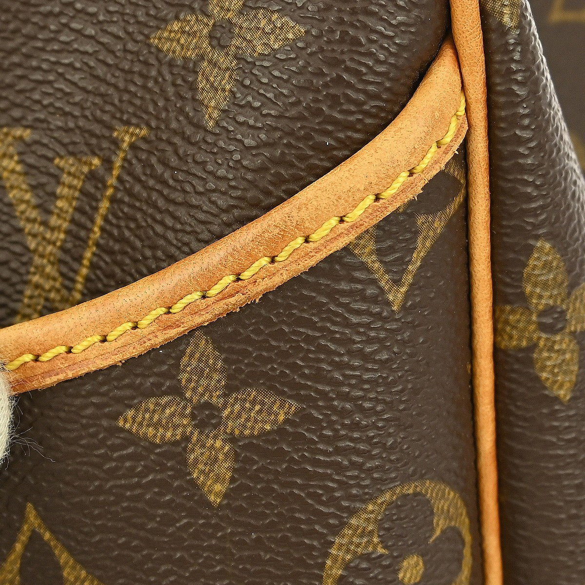 Louis Vuitton Deauville Handbag Monogram Canvas Brown Canvas Handbag