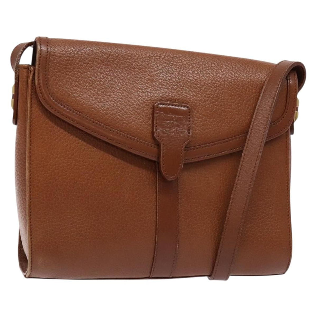 Burberry Flap Shoulder Bag Leather Brown Leather Shoulder Bag