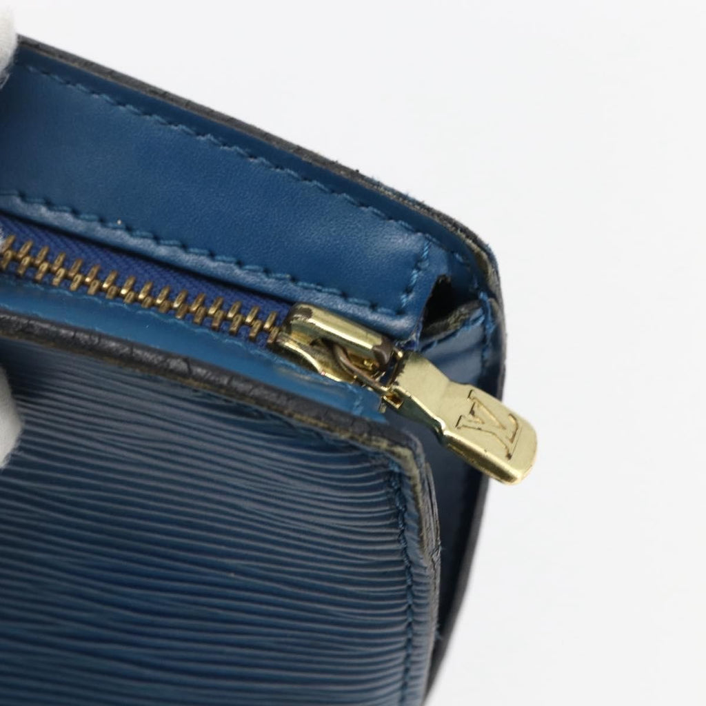 Louis Vuitton Saint Jacques Handbag Epi Leather Blue Leather Shoulder Bag