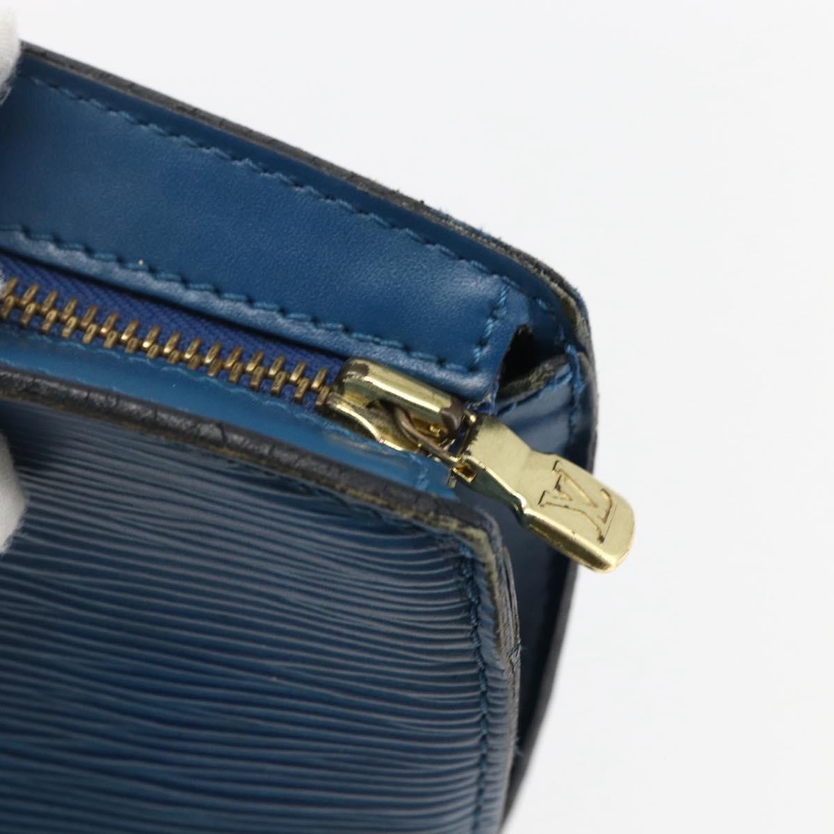Louis Vuitton Saint Jacques Handbag Epi Leather Blue Leather Shoulder Bag