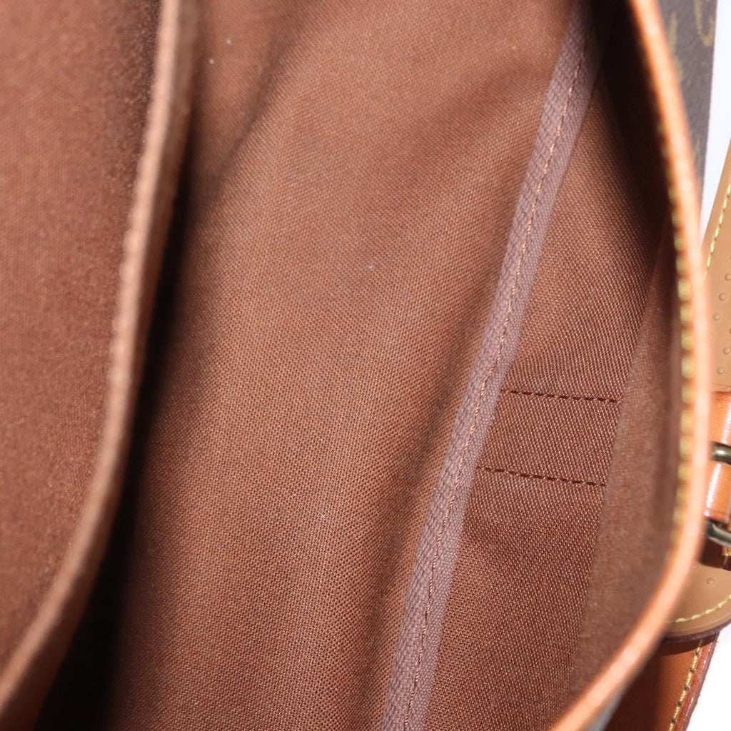 Louis Vuitton Saumur Handbag Monogram Canvas Brown Canvas Shoulder Bag