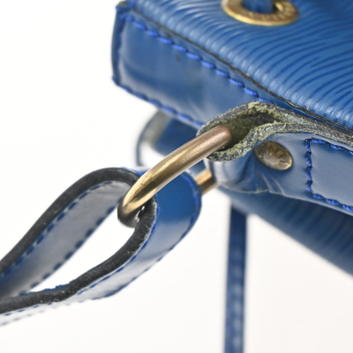 Louis Vuitton Petit Noe Handbag Epi Leather Blue Leather Shoulder Bag
