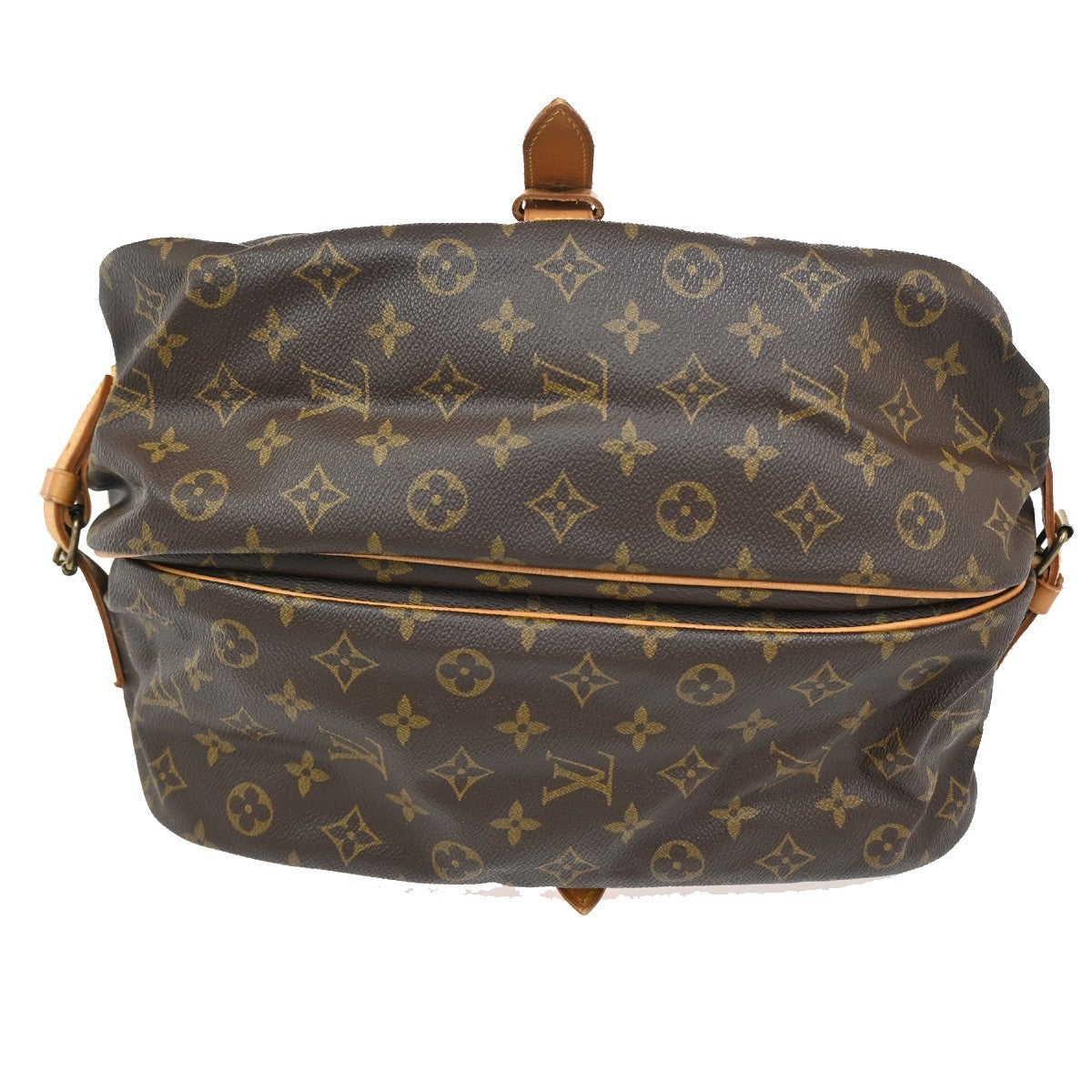 Louis Vuitton Saumur Handbag Monogram Canvas Brown Canvas Shoulder Bag