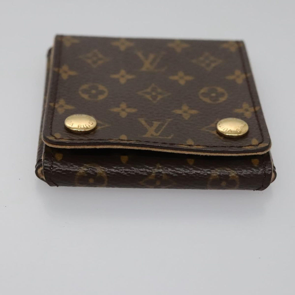 Louis Vuitton Case Jewelry Box Canvas Brown Canvas Wallets Accessory