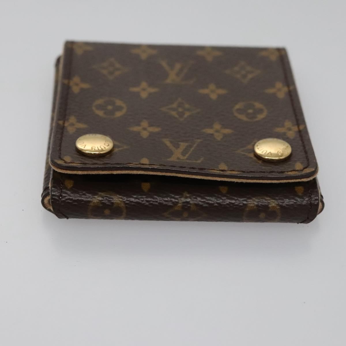 Louis Vuitton Case Jewelry Box Canvas Brown Canvas Wallets Accessory