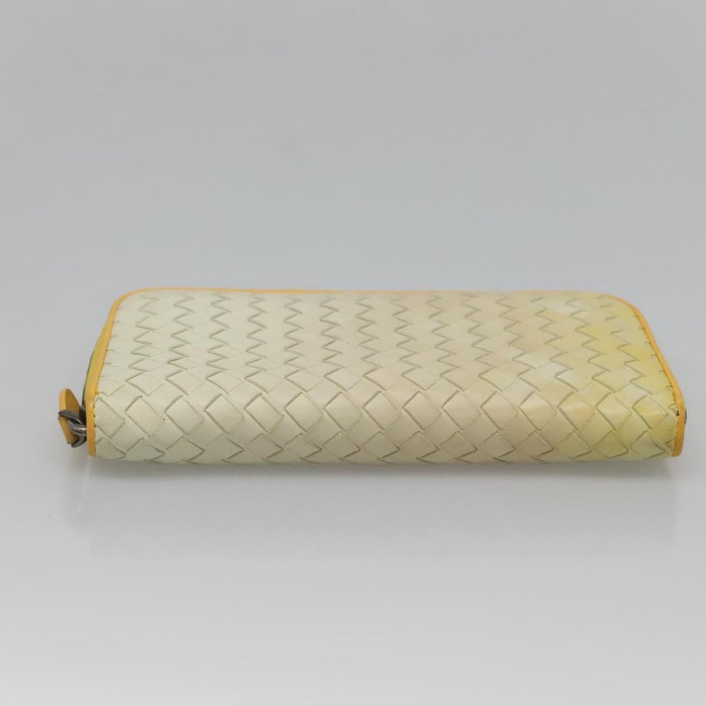 Bottega Veneta Intrecciato Long Zip  Wallet Leather Beige Leather Wallets Accessory