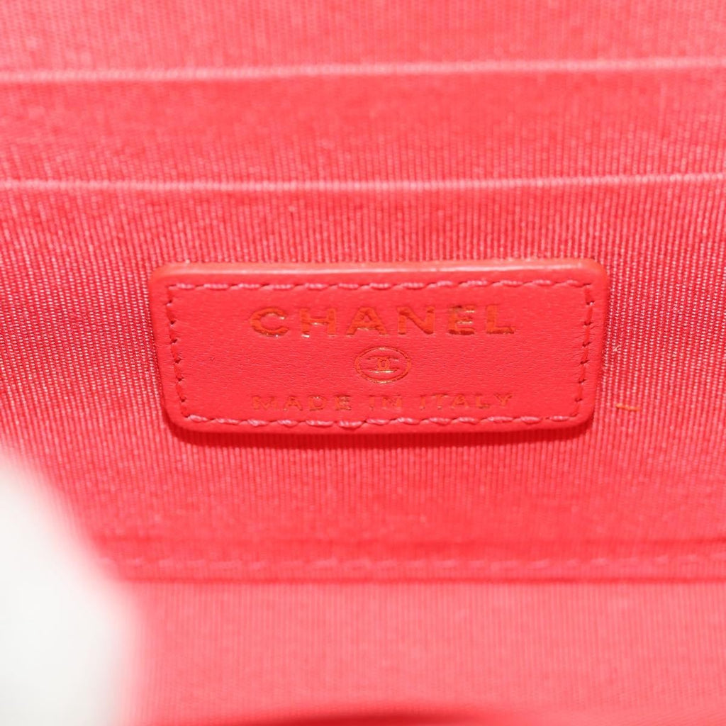 Chanel Trendy Cc Clutch With Chain Quilted Lambskin Red Leather Clutche & Pouche Bag