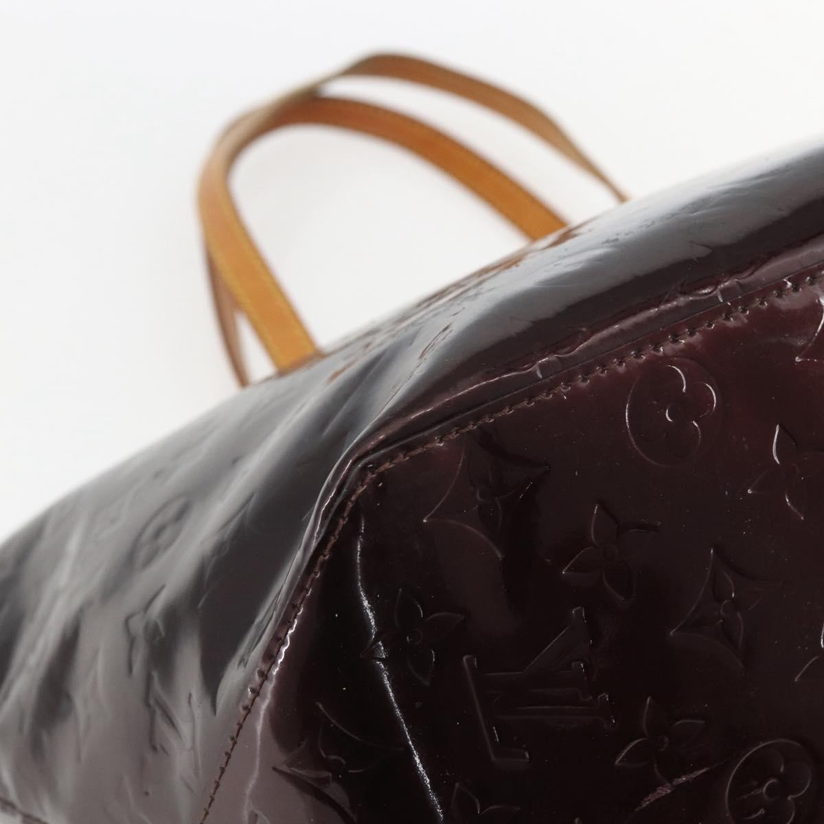 Louis Vuitton Bellevue Handbag Monogram Vernis Burgundy Patent_Leather Tote Bag