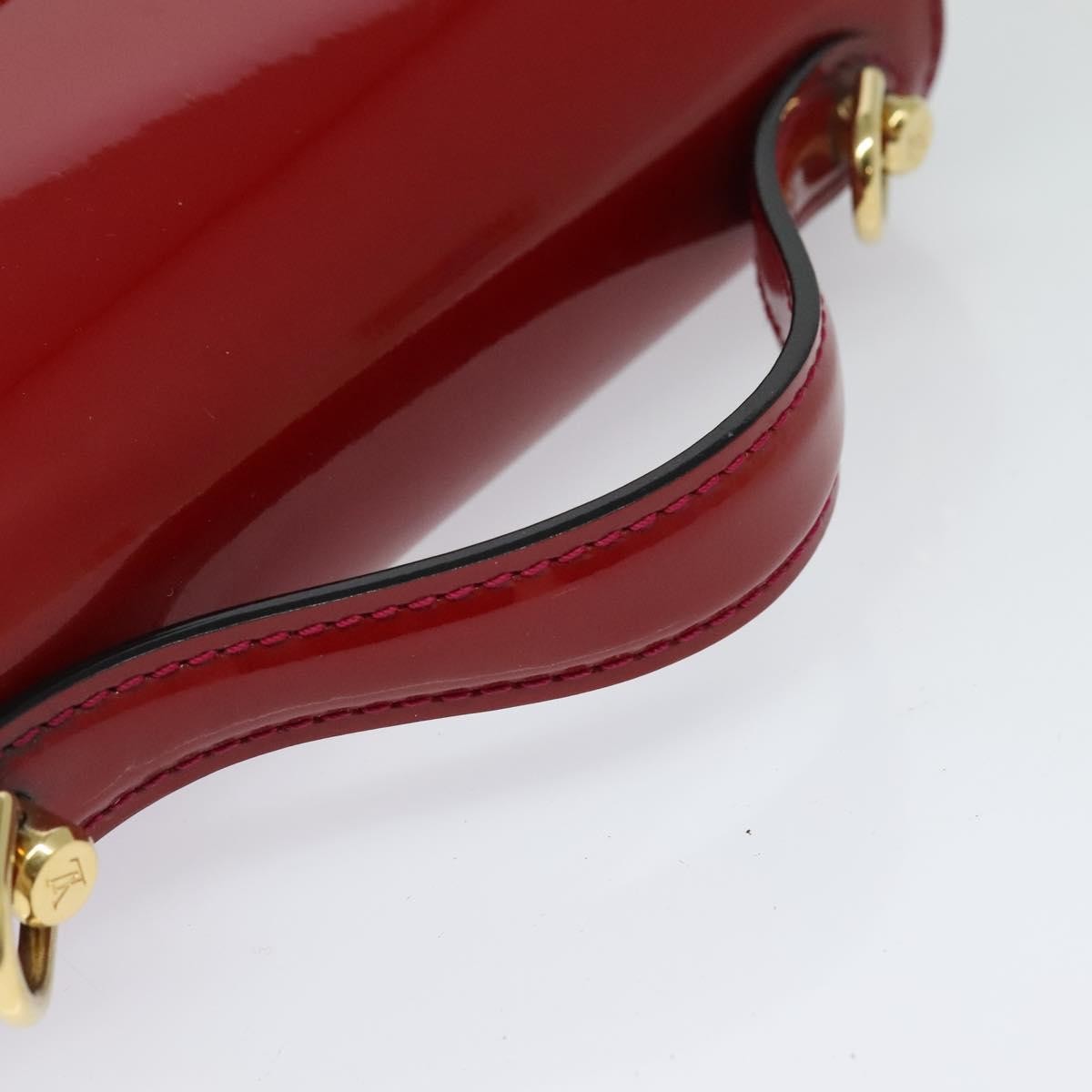 Louis Vuitton Monceau Handbag Vernis Red Patent_Leather Handbag