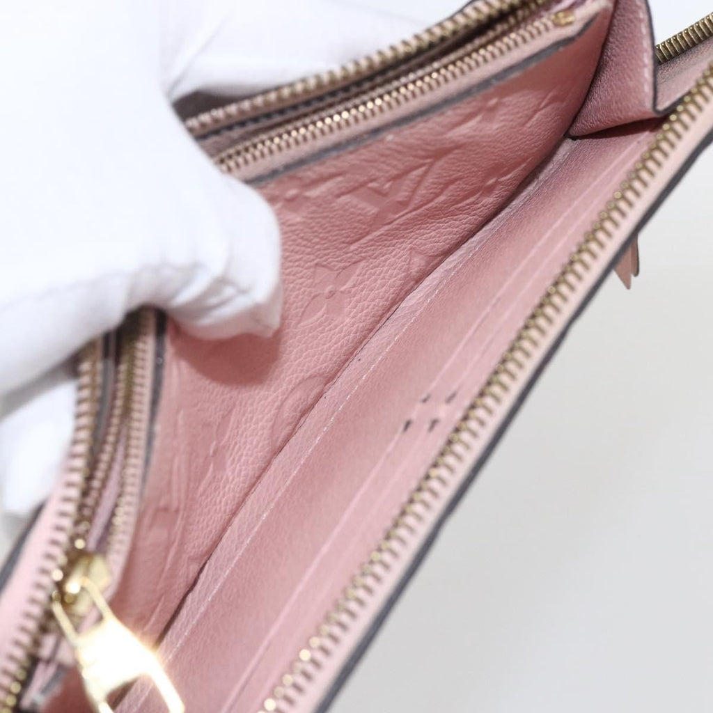 Louis Vuitton Clemence Wallet Monogram Empreinte Leather Pink Leather Wallets Accessory