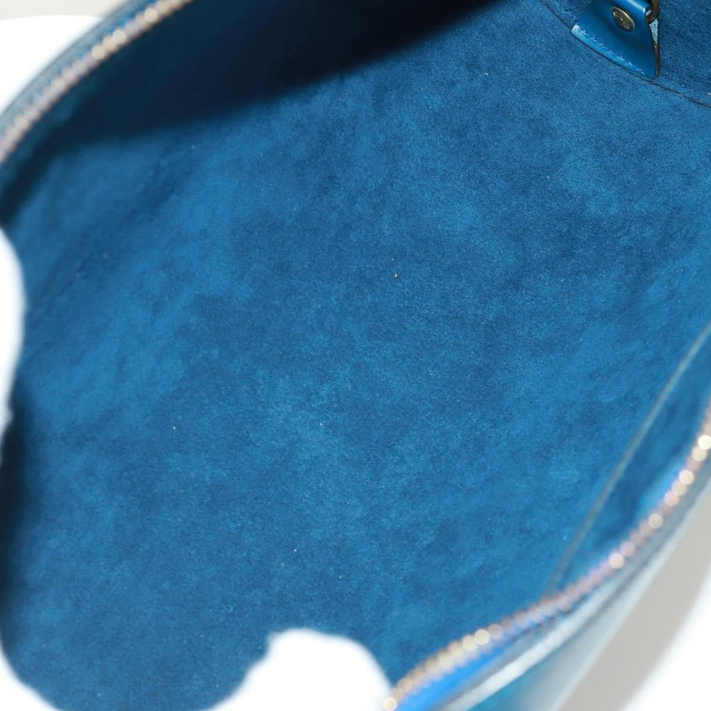 Louis Vuitton Soufflot Handbag Epi Leather Blue Leather Shoulder Bag