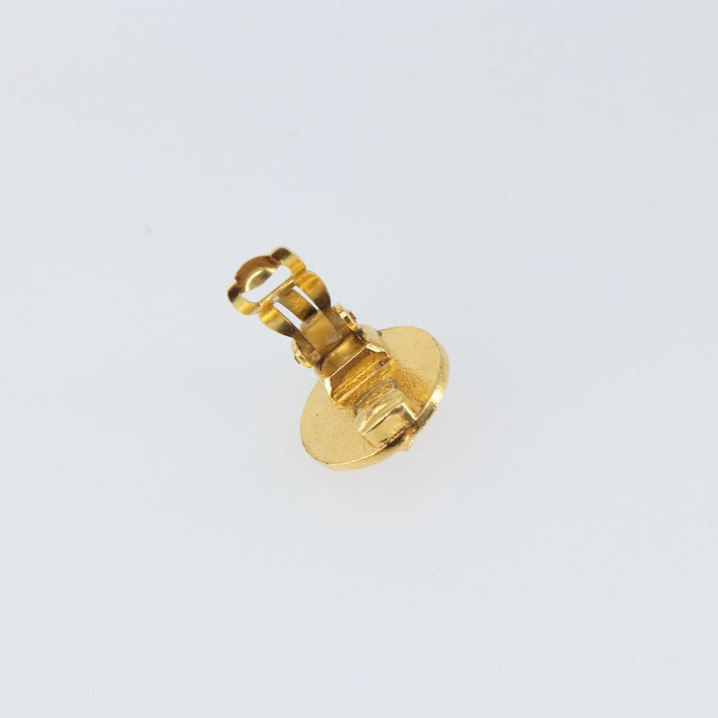 Chanel Vintage Cc Round Clip-On Earrings Metal Gold Metal Earrings Jewelry