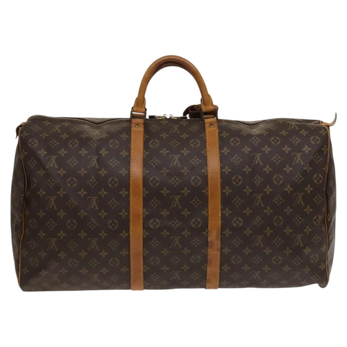 Louis Vuitton Keepall Bag Monogram Canvas Brown Canvas Travel Bag