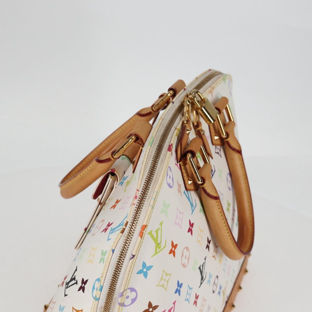 Louis Vuitton Alma Handbag Monogram Multicolor White Canvas Bag