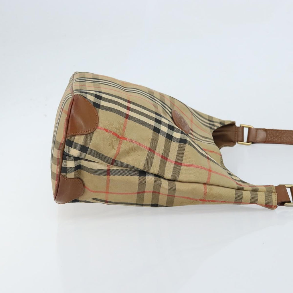 Burberry Nova Check Shoulder Bag Canvas And Leather Beige Canvas Shoulder Bag