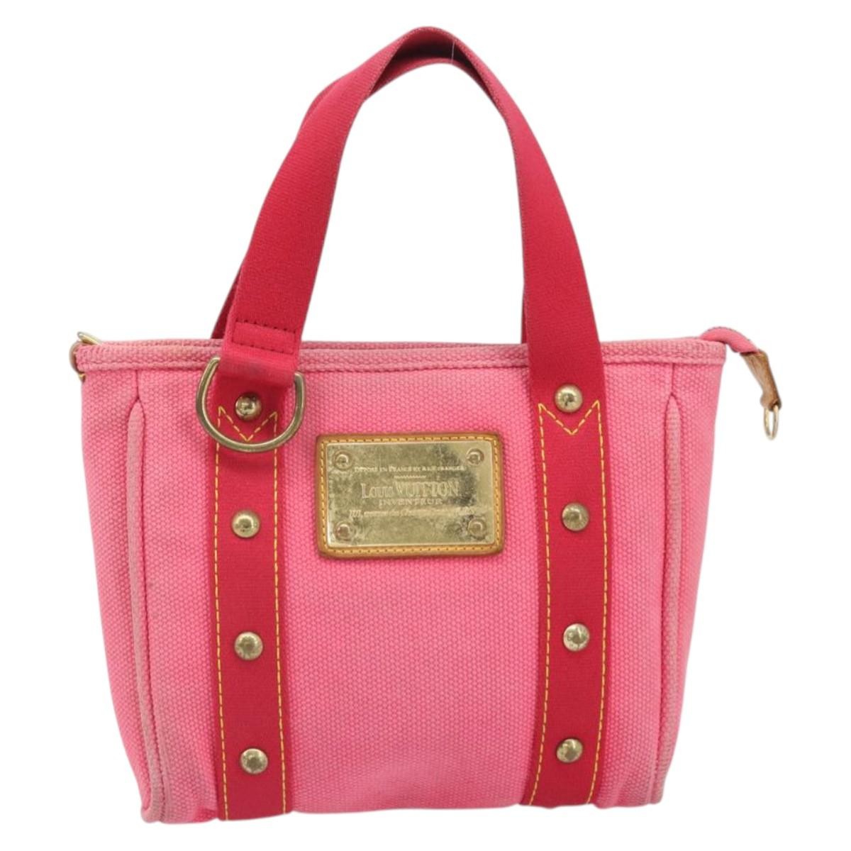 Louis Vuitton Antigua Tote Canvas Pink Canvas Handbag