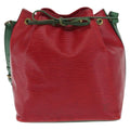 Louis Vuitton Bicolor Petit Noe Handbag Epi Leather Green Leather Shoulder Bag