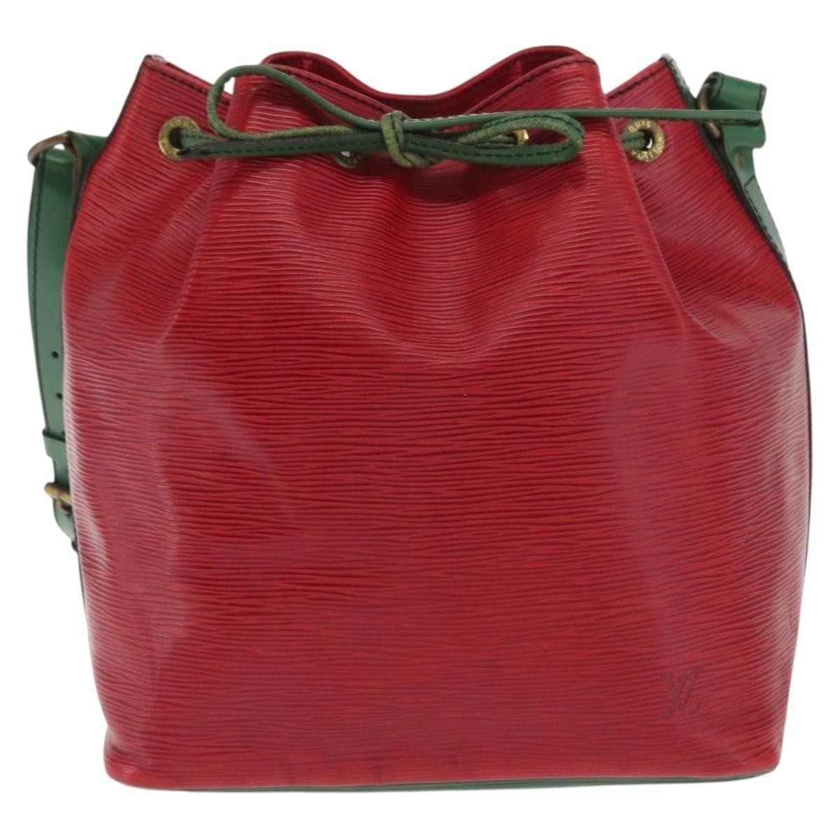 Louis Vuitton Bicolor Petit Noe Handbag Epi Leather Green Leather Shoulder Bag