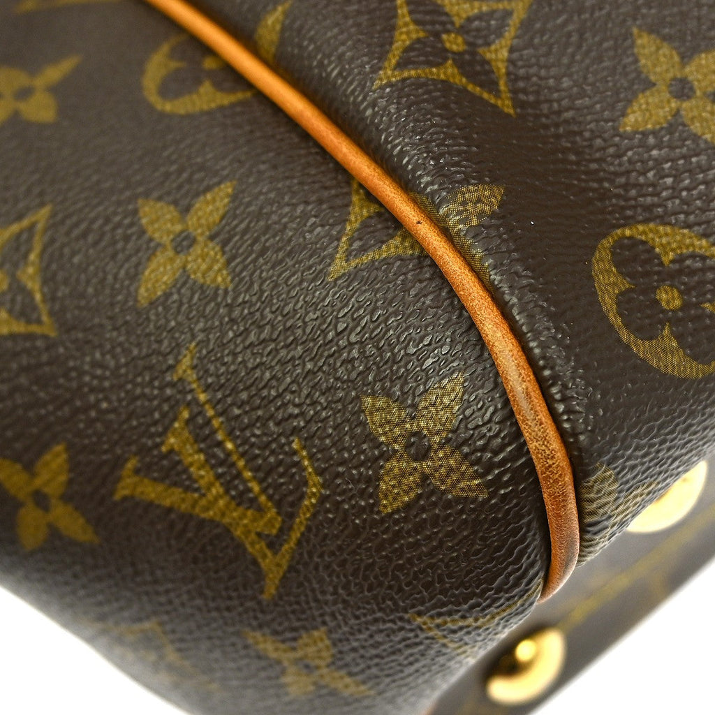 Louis Vuitton Tivoli Handbag Monogram Canvas Brown Canvas Shoulder Bag