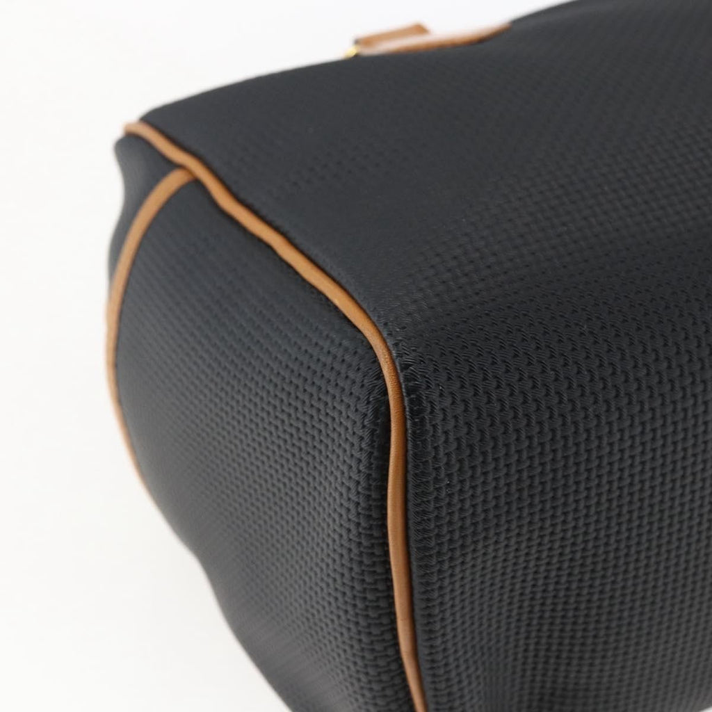 Saint Laurent Vintage Handbag Canvas Black Canvas Handbag (Pre-Owned)