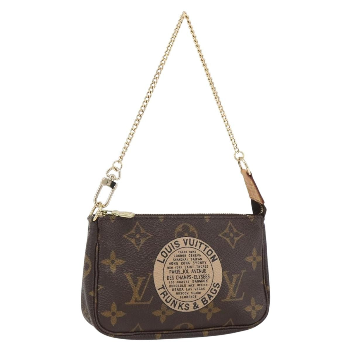 Louis Vuitton Pochette Accessoires Limited Edition Monogram Trunk Brown Canvas Clutche & Pouche Bag