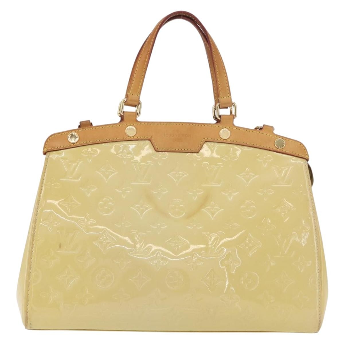 Louis Vuitton Brea Handbag Monogram Vernis Yellow Patent_Leather Handbag
