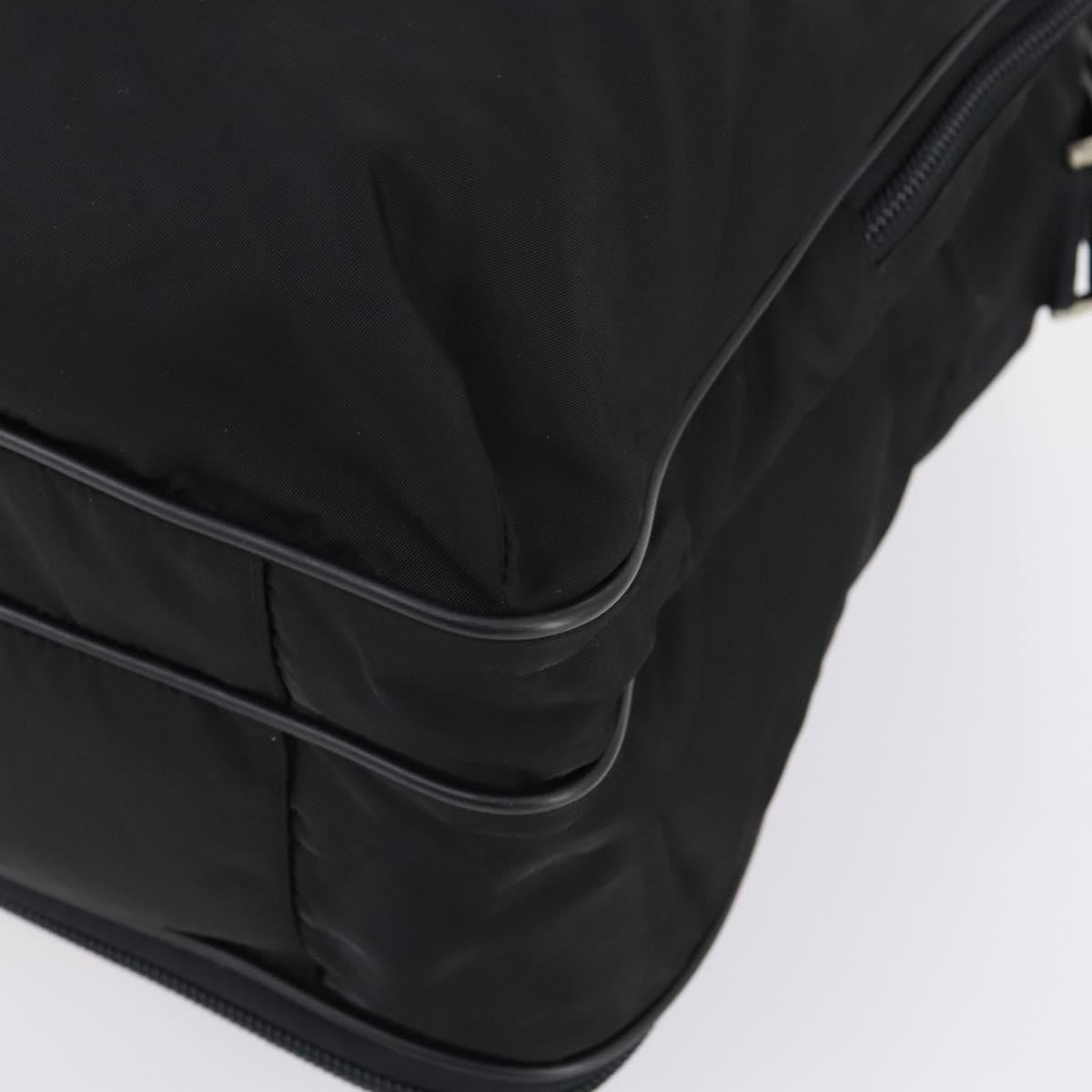 Prada Porta Computer Briefcase Tessuto And Saffiano Leather Black Nylon Briefcase Bag