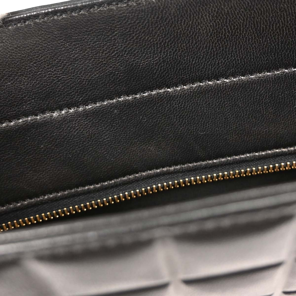 Chanel Chocolate Bar Cc Tote Quilted Leather Black Leather Tote Bag Bag