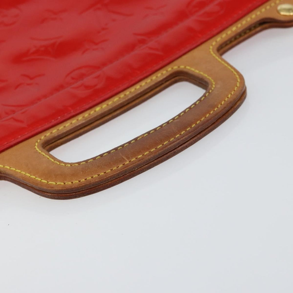 Louis Vuitton Stanton Handbag Monogram Vernis Red Patent_Leather Tote Bag