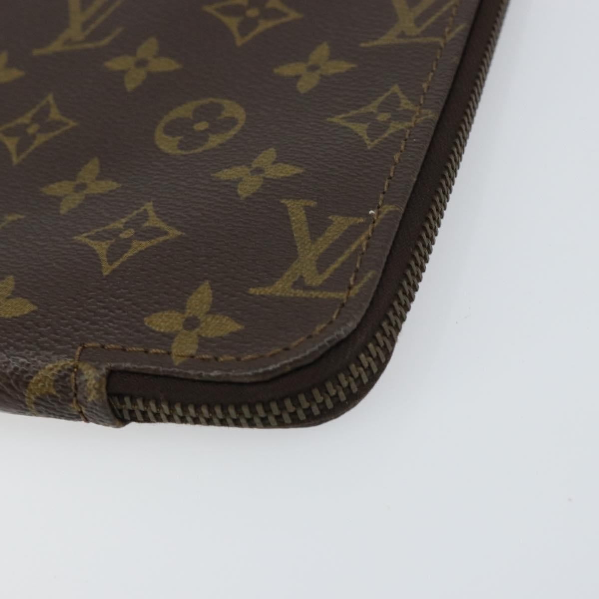 Louis Vuitton Poche Documents Monogram Canvas Brown Canvas Clutche & Pouche Bag