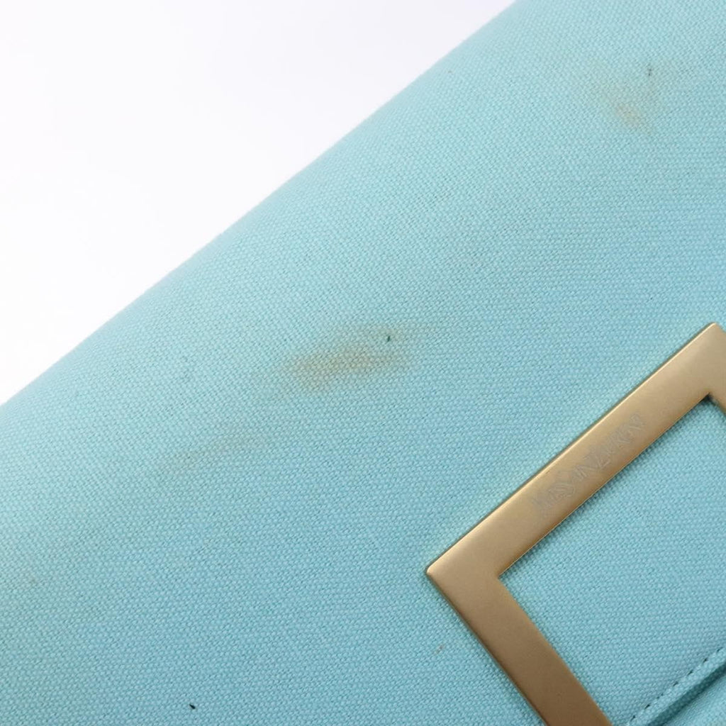 Saint Laurent Vintage Shoulder Bag Canvas Blue Canvas Shoulder Bag Bag (Pre-Owned)
