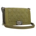 Chanel Celtic Boy Flap Bag Suede Green Suede Shoulder Bag Bag