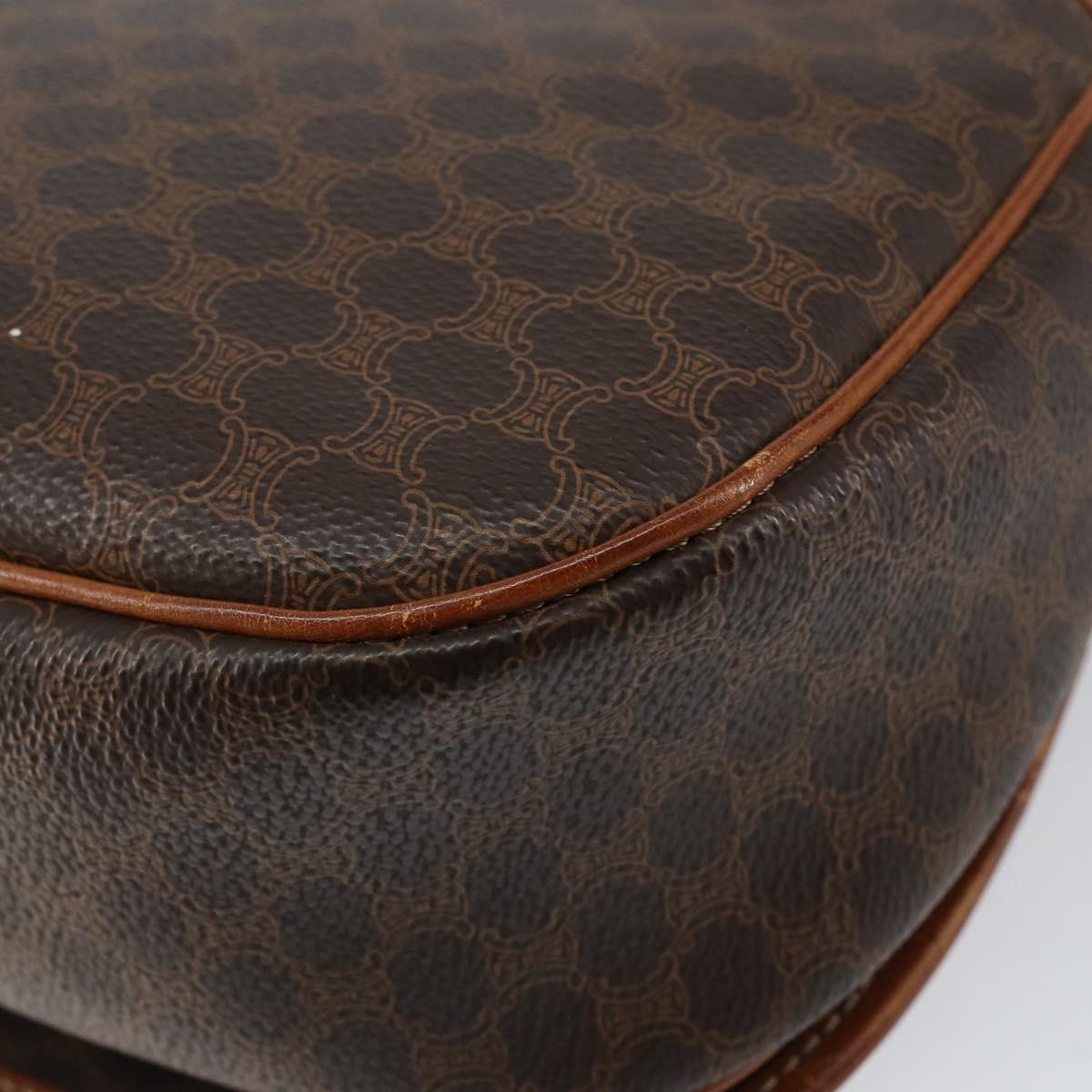 Celine Macadam Shoulder Bag Pvc Leather Brown Canvas Shoulder Bag Bag