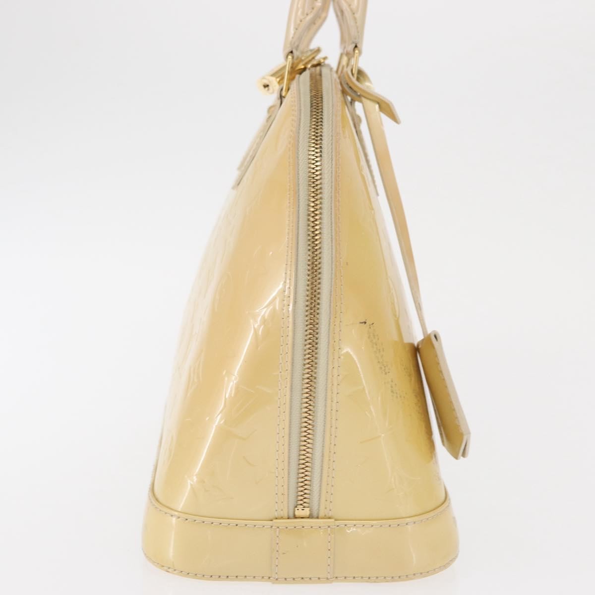 Louis Vuitton Alma Handbag Monogram Vernis Beige Patent_Leather Handbag