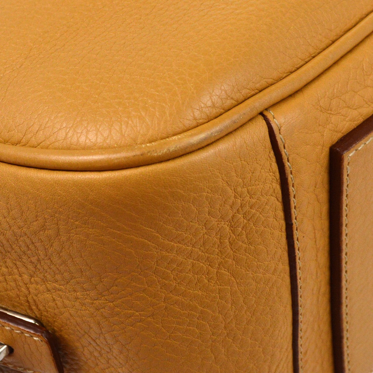 Prada Bowler Bag Saffiano Leather Beige Leather Handbag