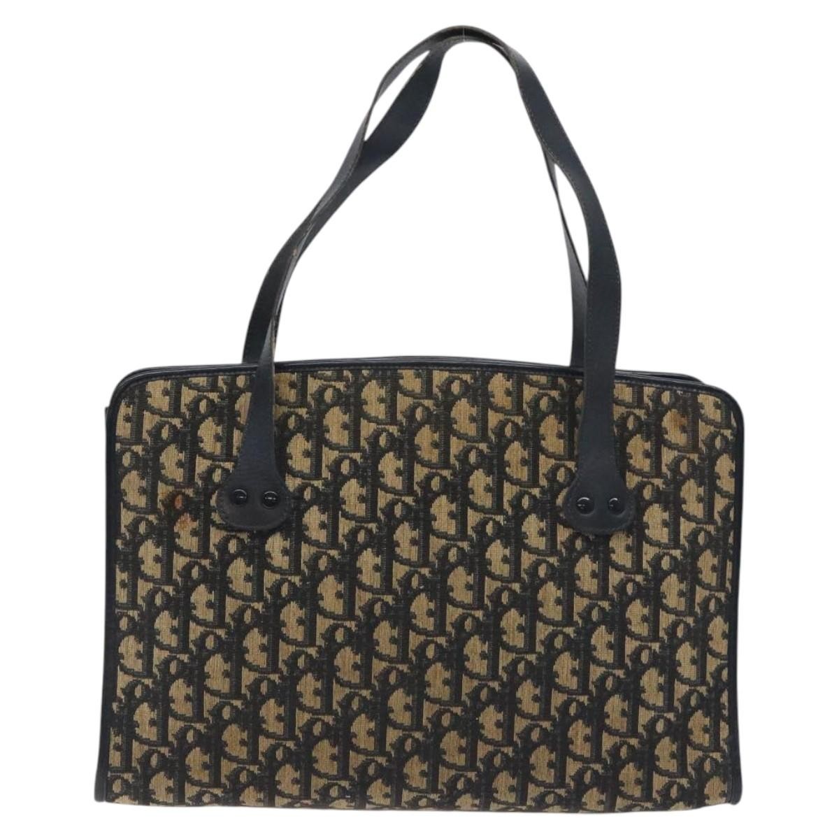 Christian Dior Trotter Shoulder Bag Canvas Navy Canvas Shoulder Bag Bag (Pre-Owned)
